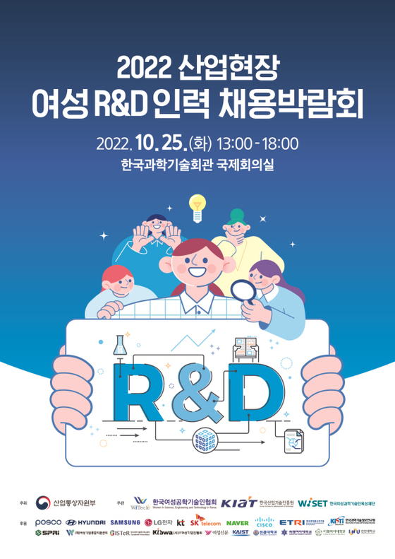 [2022 산업현장 여성R&D인력 채용 박람회 포스터]